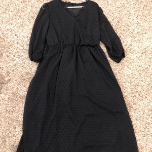 Black midi dress